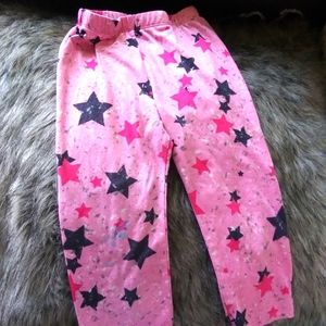 Black, pink star, girl pants